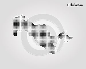 Map of Uzbekistan. Vector illustration. World map