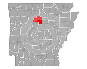 Map of Van Buren in Arkansas photo
