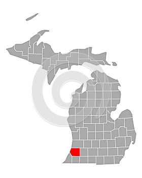 Map of Van Buren in Michigan photo