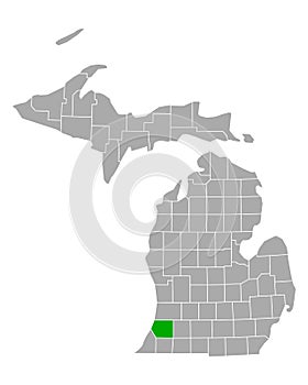 Map of Van Buren in Michigan photo