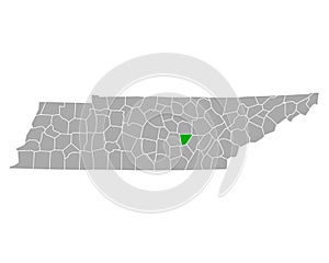 Map of Van Buren in Tennessee photo