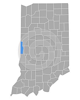 Map of Vermillion in Indiana