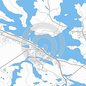 Map of the city of Suomussalmi. photo