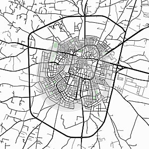 Map of Idlib city. photo