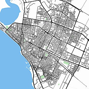 Map of the city of Hodeidah.