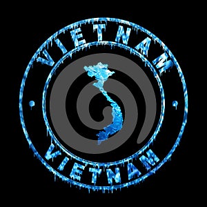 Map of Vietnam Water concept