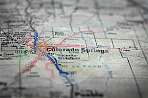 Map View For Travel to Locations and Destinations Colorado Springs