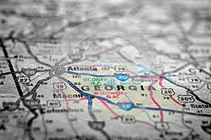 Map View For Travel to Locations and Destinations Georgia