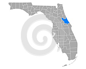 Map of Volusia in Florida photo