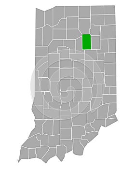 Map of Wabash in Indiana photo