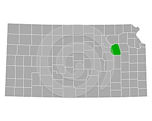 Map of Wabaunsee in Kansas