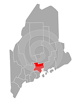 Map of Waldo in Maine