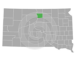 Map of Walworth in South Dakota photo