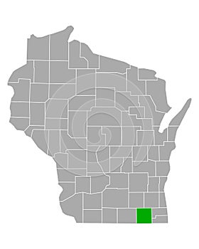 Map of Walworth in Wisconsin photo