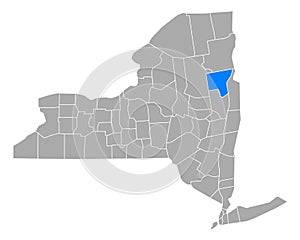 Map of Warren in New York