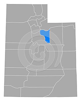Map of Wasatch in Utah