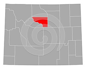 Map of Washakie in Wyoming photo