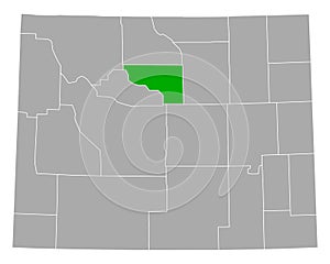 Map of Washakie in Wyoming photo