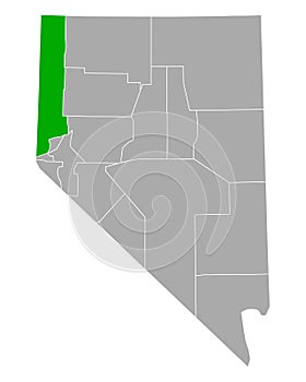 Map of Washoe in Nevada