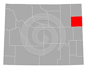 Map of Weston in Wyoming