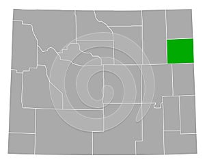 Map of Weston in Wyoming