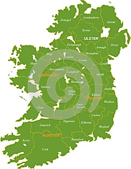 Map of the whole Ireland.