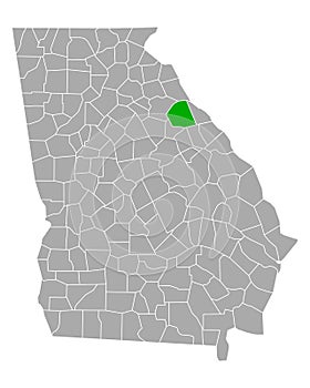 Map of Wilkes in Georgia photo