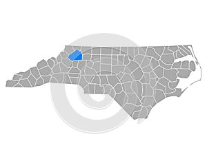 Map of Wilkes in North Carolina photo
