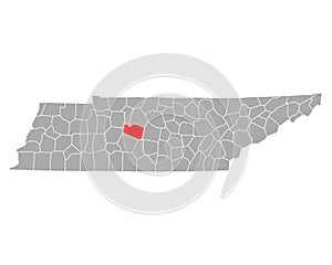 Map of Williamson in Tennessee