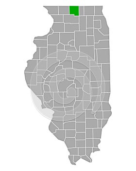 Map of Winnebago in Illinois