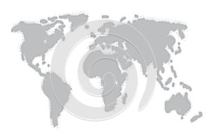 Map world black and white watercolor splash background