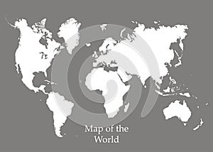 Map of the World on a grey background