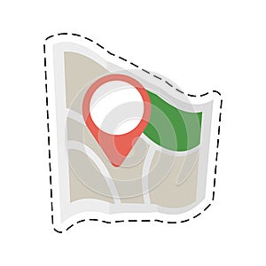 map world pointer destination travel cut line