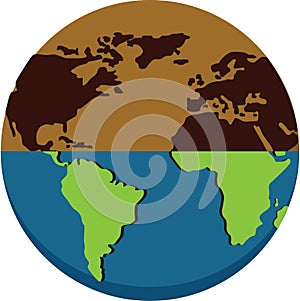 map of the world\'s two climates.