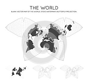 Map of The World. Steve Waterman`s butterfly.