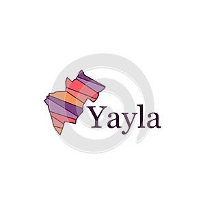 map of Yayla is a province of Turkey, Yayla City Map Geometric Creative Design