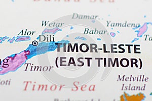 Mapf of East Timor or Timor-Leste photo