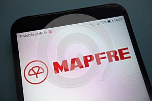 Mapfre logo on smartphone