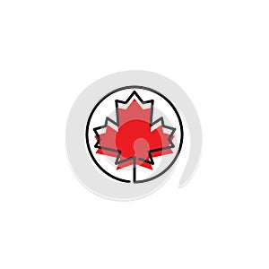 Maple leaf, autumn. Vector logo icon template