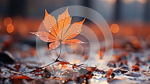 Maple leaf desktop wallpaper in autumn.