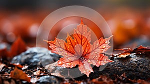 Maple leaf desktop wallpaper in autumn.