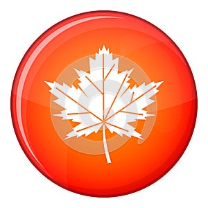 Maple leaf icon, flat style
