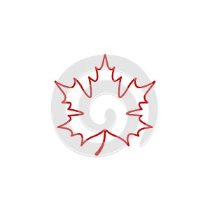 Maple leaf logo template vector icon illustration