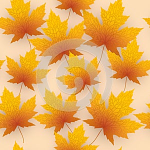 Maple leave fall vector background