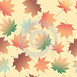 Maple leave fall vector background