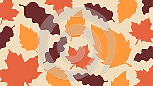 maple and other dried leafs pattern background stock vector