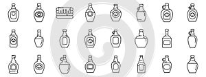 Maple syrup icons set outline vector. Kitchen stack