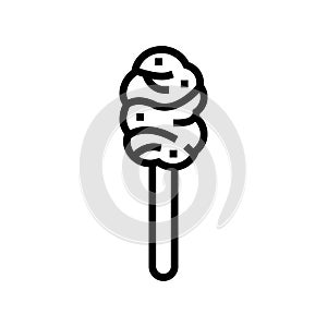 maple taffy line icon vector illustration