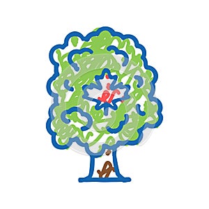 maple tree icon doodle illustration