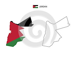 Jordán la ciudad dividido de acuerdo a describir sencillez estilo. tener 2 versión negro delgado línea versión a de países bandera 
